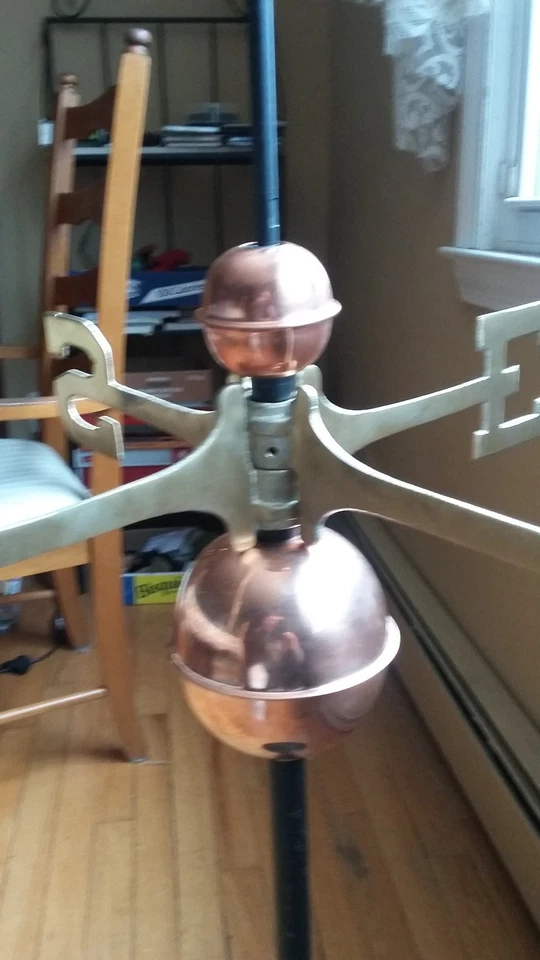 Good Directions Weathervane Set-up Polished Copper Balls Directionals - Image 2 of 4