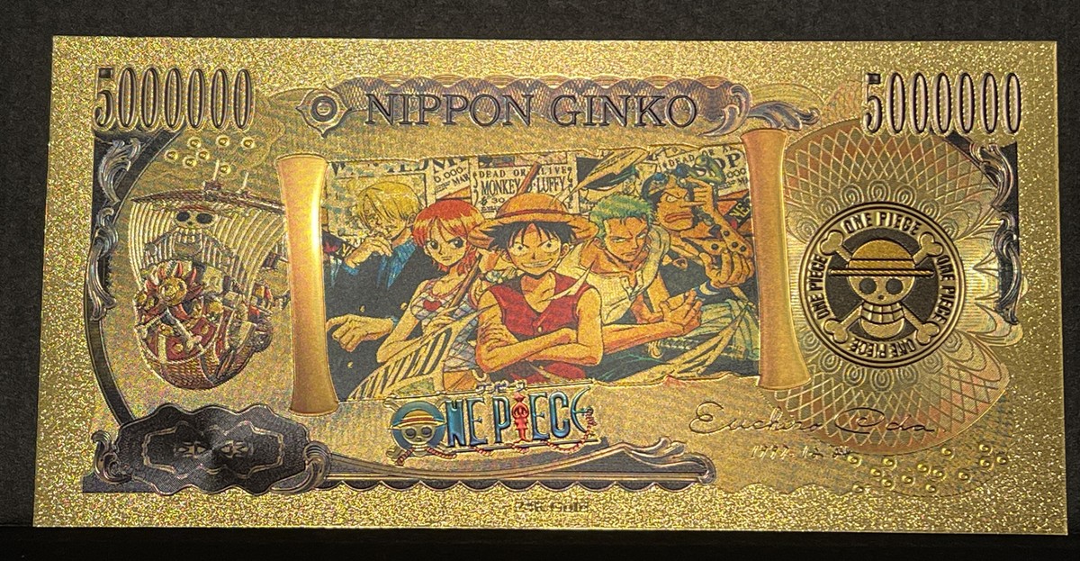 Nami One Piece Gold Banknote Anime Girl Manga Cartoon Gift Note 