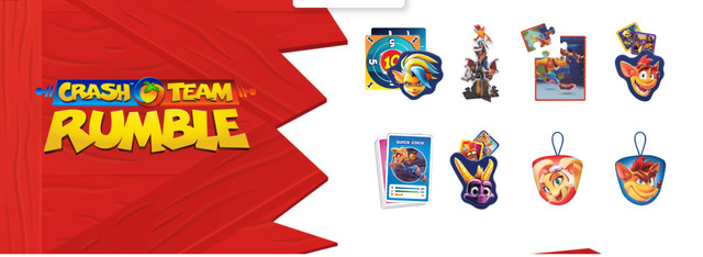 2023 McDONALD'S Crash Bandicoot Crash Team Rumble Game HAPPY MEAL TOYS Or Set