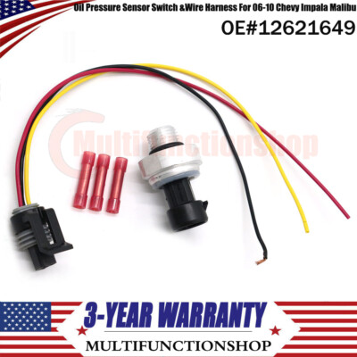 #ad New Oil Pressure Sensor Switch amp; Wire Harness For Chevy Impala Malibu 3.5L 3.9L $9.99