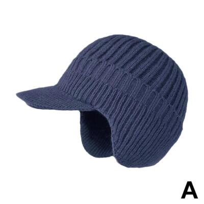 Earmuffs Knitted Hat 2024 New Ear Protection Knitted Duckbill Cap with Velv F7F4