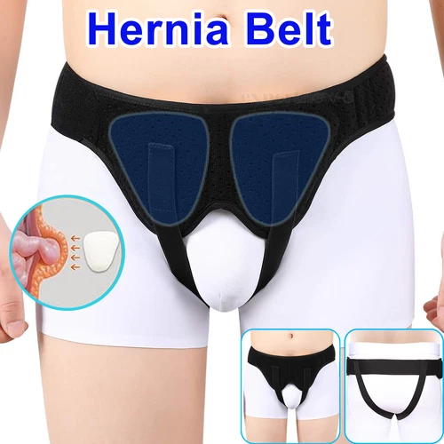 Unisex Inguinal Hernia Support Belt Double Groin Hernia Pain Relief Truss Brace - Picture 1 of 27