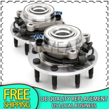RWD Pair Front Wheel Hub & Bearings For 01-06 Chevy Silverado GMC Sierra 2500HD