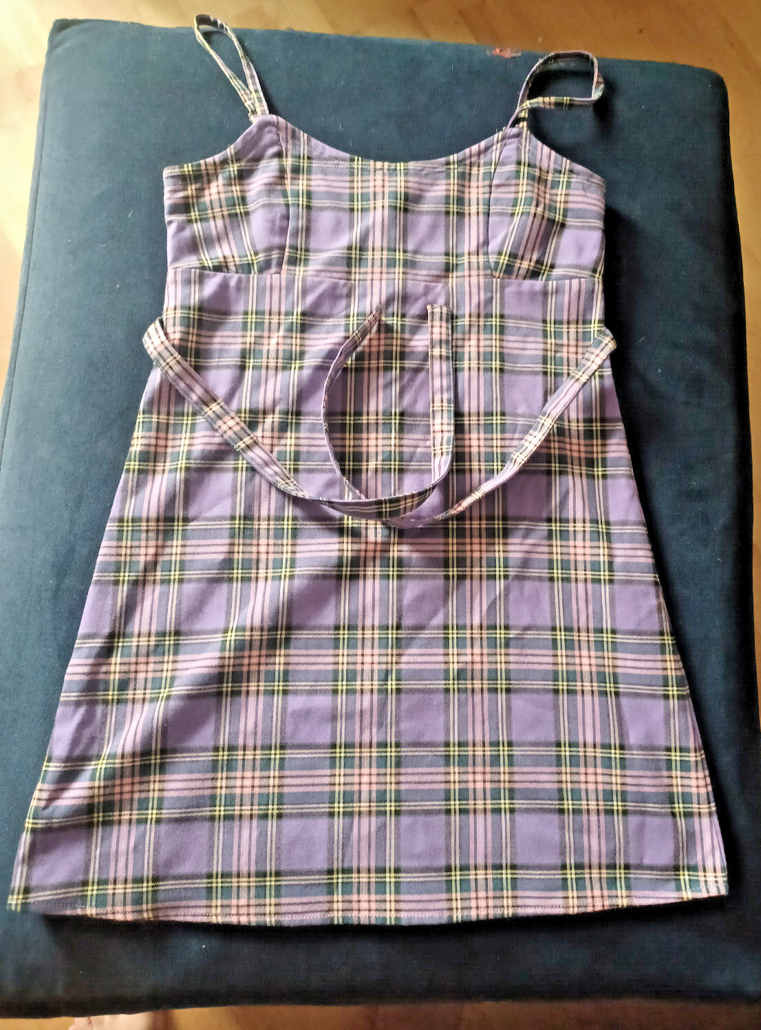 Women's Brandy Melville Plaid Mini Dress Size S Purple
