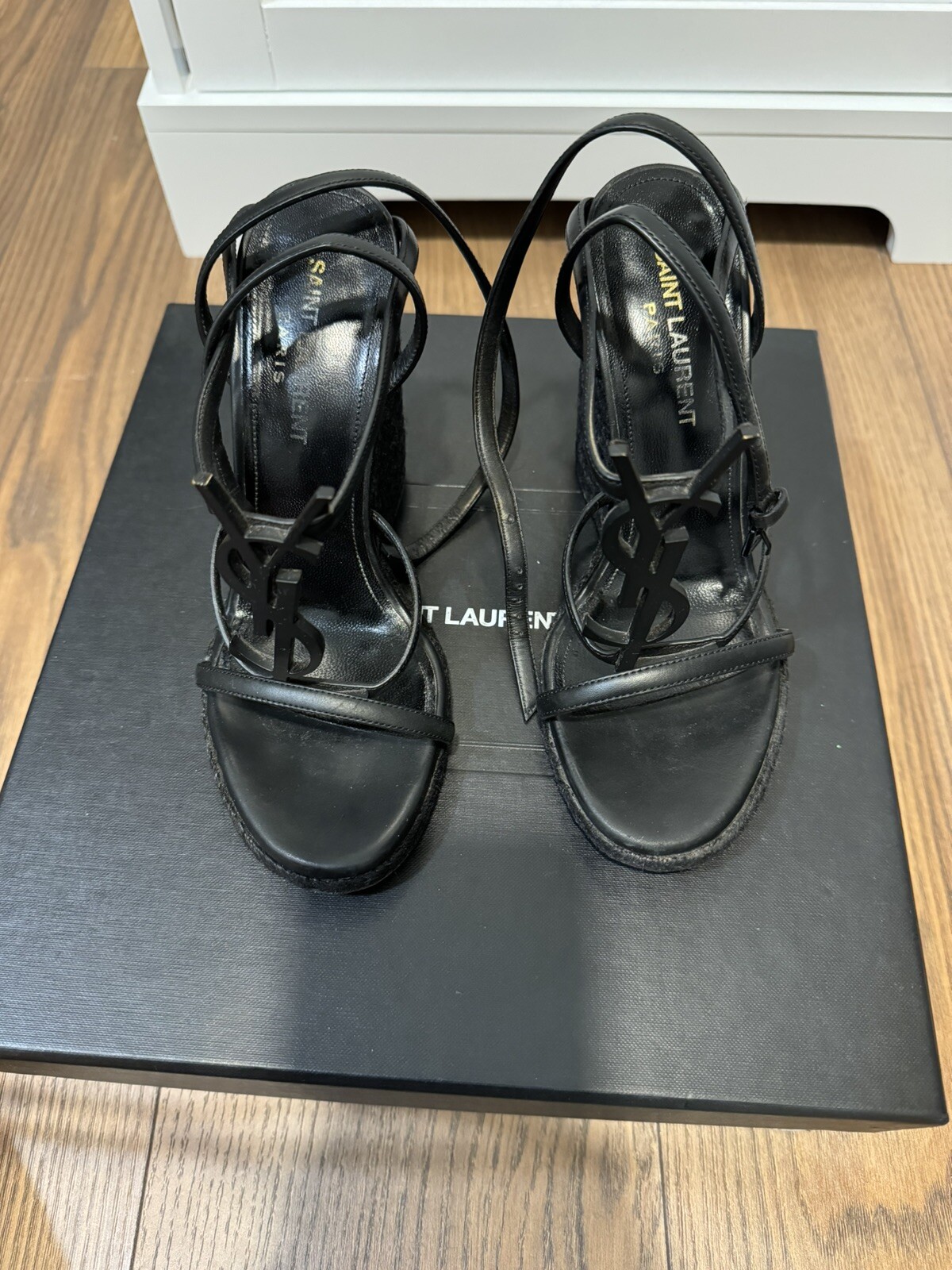 Sandali donna Saint Laurent Cassandra zeppa tacco 35