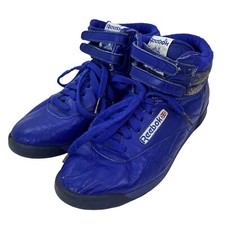 Early 1980s Women  s Blue Reebok Classic Freestyle High Tops Size 7.5