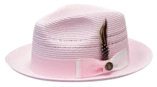 Bruno Capelo The Ricardo RI-281 Straw Hat Pink /White