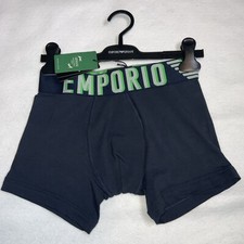 Emporio Armani Men  s Blue Cotton Trunk Size Underwear Small New