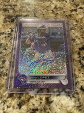2022 Topps Chrome Otto Lopez Rookie Auto Purple Speckle Refractor 270/299 RA-OL