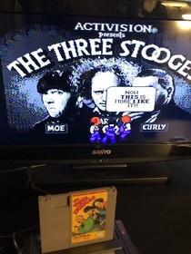 🔥The Three Stooges-Nintendo 1989-TESTED/WORKS-NES Game W/ Nes Black Sleeve🔥