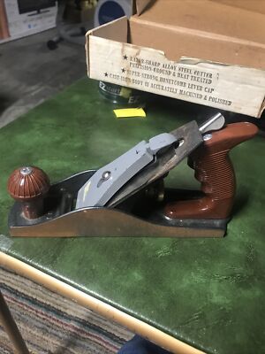 9'' Long Carpenters Smooth Plane 2'' Cutter w/ Original Box Made in USA