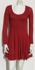$69 ECOTE Urban Outfitters Rust Cozy Stretch Rib Knit TOPANGA Mini Dress sz S M