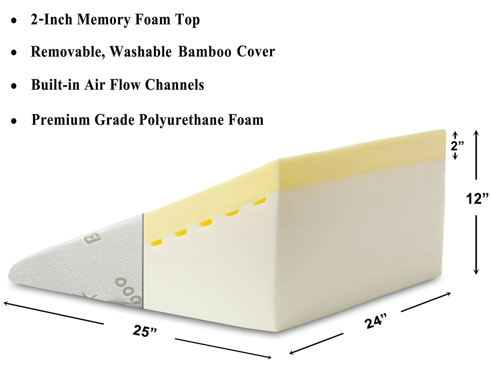 intevision foam wedge pillow