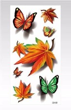 Stocking Stuffing Ideas 3D maple leaf butterfly temporary tattoo