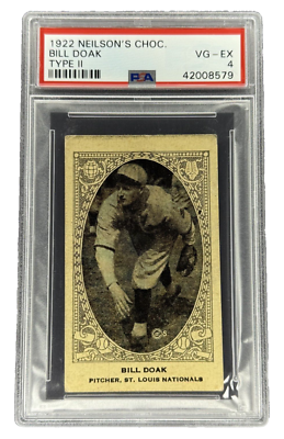 #ad 1922 Neilson#x27;s Chocolate Bill Doak Type 2 St Louis Cardinals PSA 4 $300.00