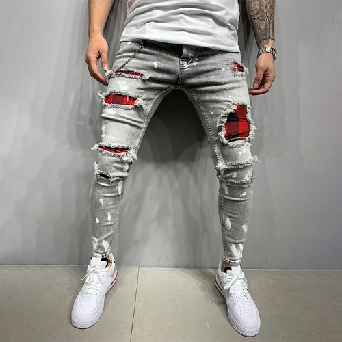 gray ripped jeans mens