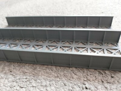 Bridge Support Structure HO Scale 3 Inch Bridge Pier Set - 4 Piece Model Railroad Support Structure For Layouts 790041