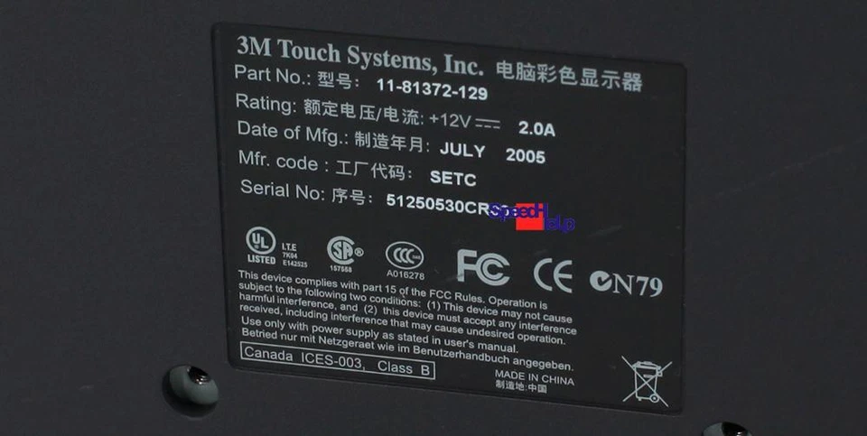 Pos 38.1cm 15" 3M Microtouch M150 11-81372-129 Touchscreen Display Monitor - Image 2 of 4