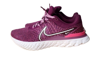 Nike React Infinity Run Flyknit 3 Womens Size 12 Bordeaux Purple