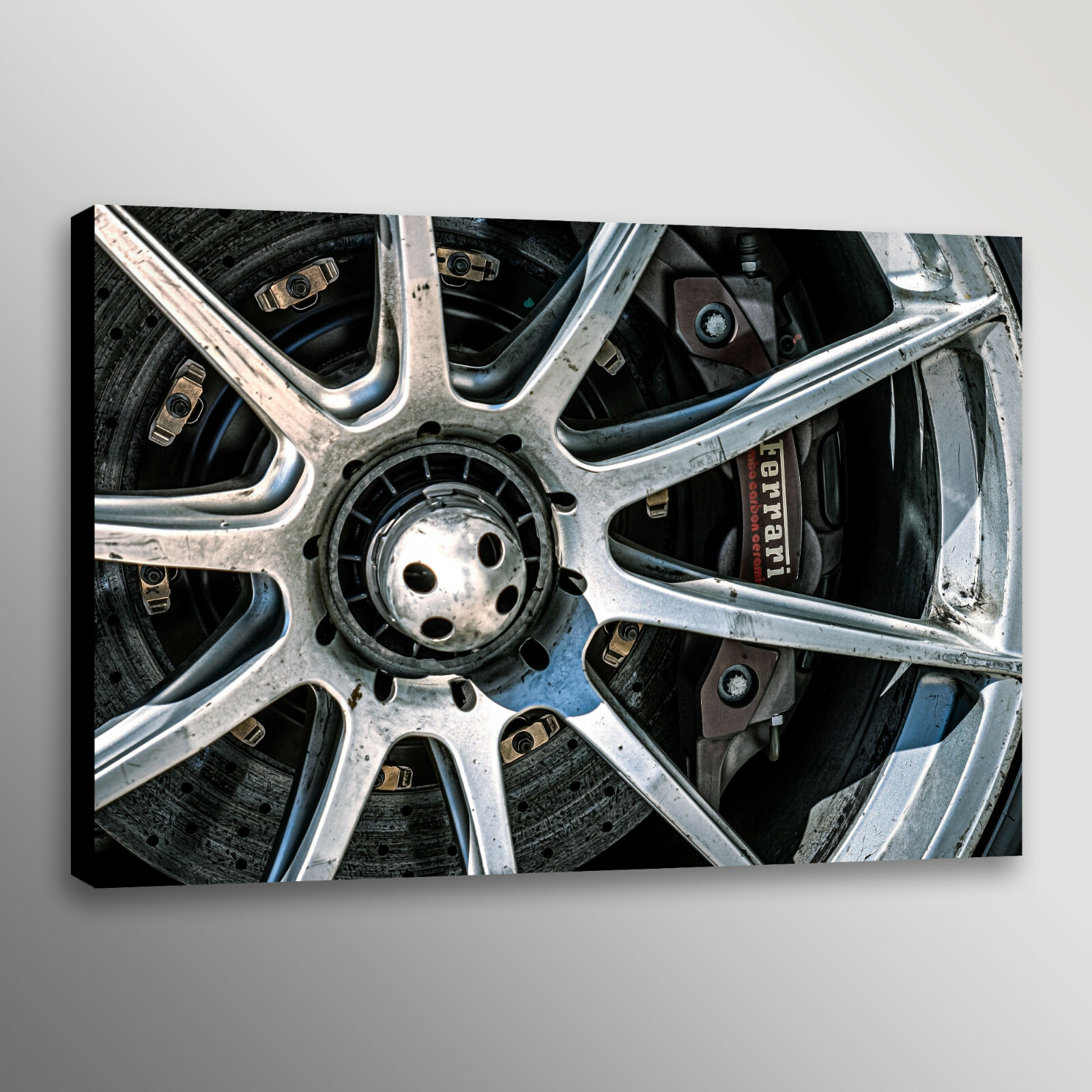 Ferrari FXXK Wheel Brakes Racecar Automotive Car Photo Wall Art Canvas ...