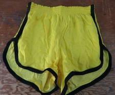 Vintage NOS 70's Dodger gym running Shorts Yellow with Black Stripe