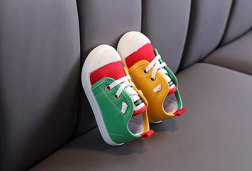 Kinder Jungen Mädchen Casual Pumps Canvas Low-Top Flache Trainer Bunte Schuhe - Bild 12 von 32