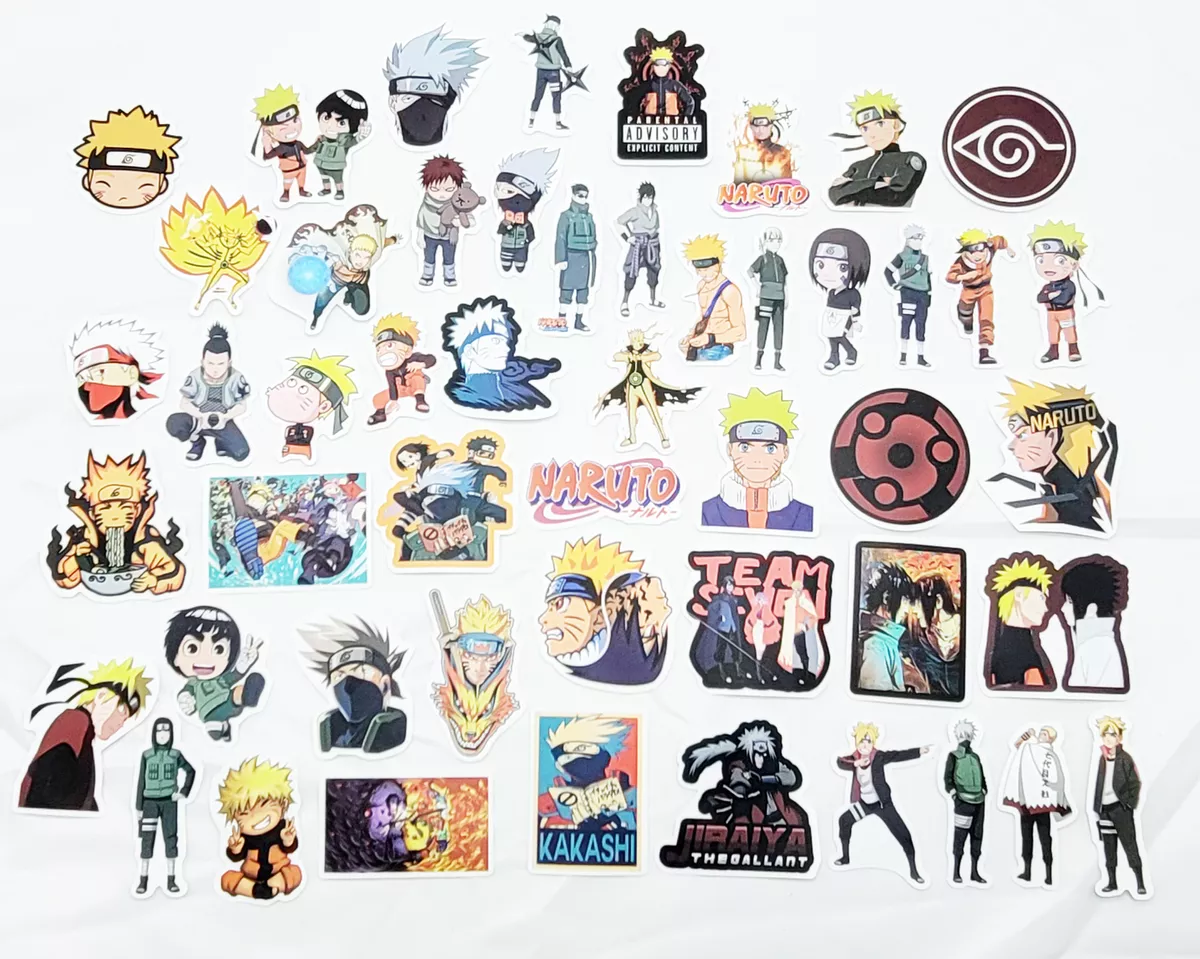 50Pcs Anime Naruto Stickers Pack Laptop Moto Car Luggage Water Bottle  Decals Lot