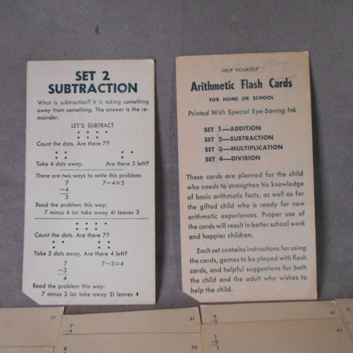 Whitman Publishing 1959 Subtraction Help Yourself Flash Cards Set 2 #4742 - Picture 4 of 11