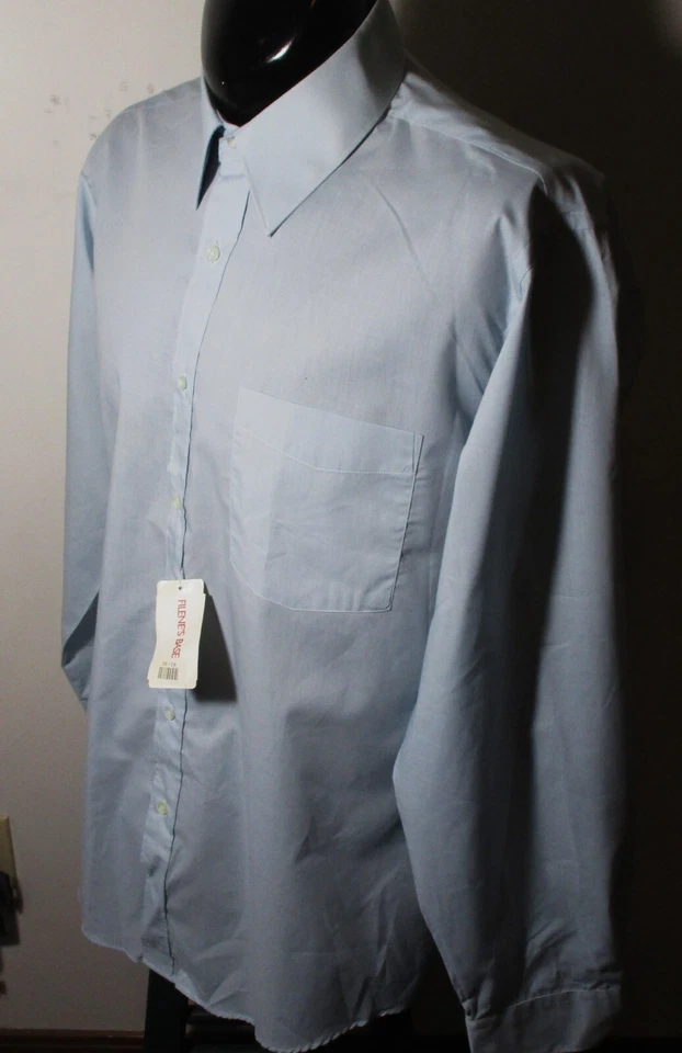 Camisa de Vestir ADOLFO Azul "Athletic Fit" Manga Larga Talla 16.5/34-35 Nueva con Etiquetas Foto 4 de 4