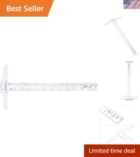 Clear 12 Inch Plastic T-Ruler - Perfect for Engineers, Students & Artists