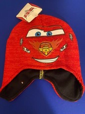 Disney Pixar Lightning McQueen Cars Winter Beanie Hat One Size New