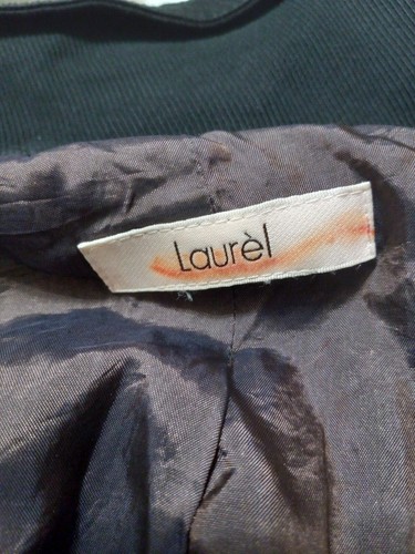 Laurel by Escada 36 Sml Blue Ribbed Lined Metal Classic Punk Rock Designer Coat - Picture 8 of 15