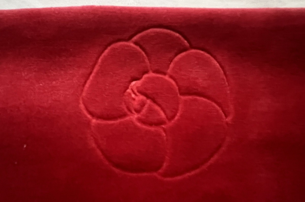 CHANEL No 1 Camellia Logo Hair Band Headband Red Bath Spa 