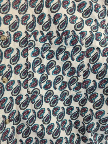 Stefano Man Large Paisley Mens Short Sleeve Shirt - Picture 5 of 7
