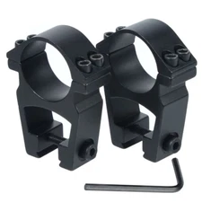 1"/30mm See-Thru Scope Rings Mount for 3/8" Dovetail High Profile .22 caliber