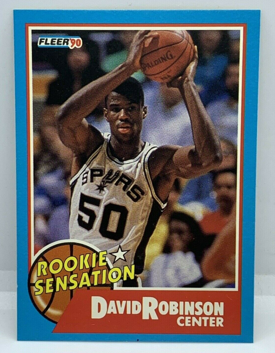 1990-91 FLEER DAVID ROBINSON #1 RC ROOKIE SENSATION CARD | eBay