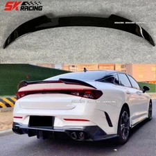 Fits For kia K5 GT 2021-2024 Gloss Black Rear Trunk Spoiler Wing Lip Trim
