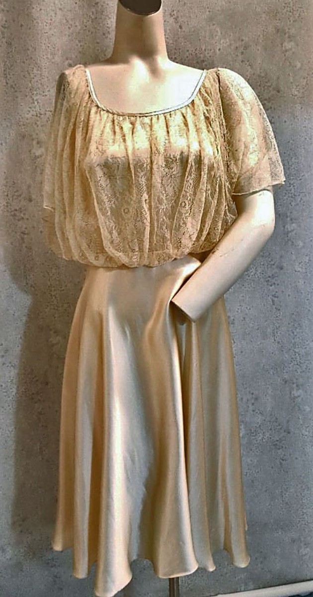 fleur wood silk dress Anthropologie Fleur Wood Lace overlay ivory Silk Dress sz Small