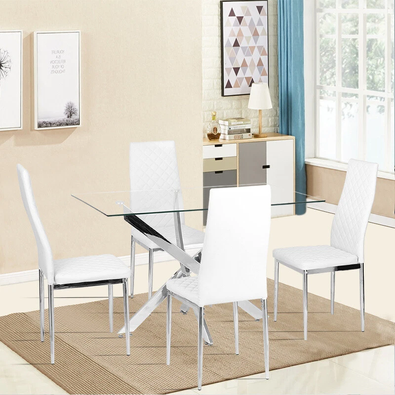 Glass ka sale dining table