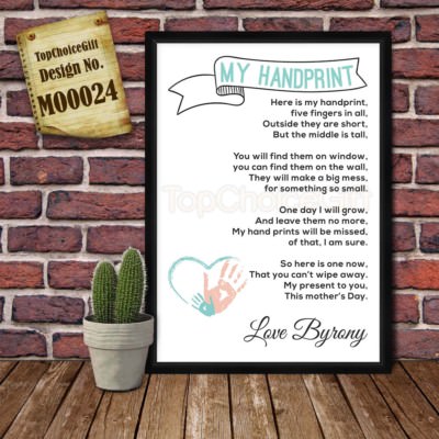 PERSONALISIERTE handgefertigte Muttertagskarte - Mama Gedicht - Druck Geschenk für alle Anlässe