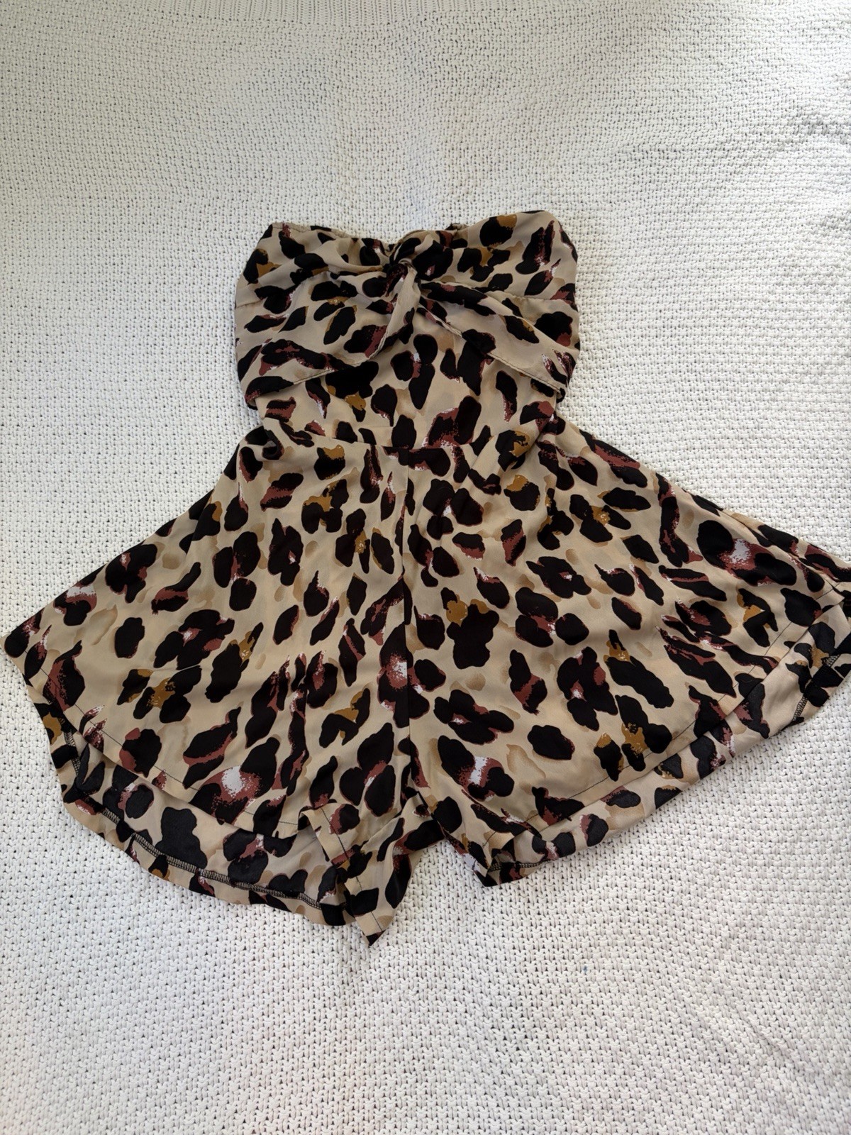 SheIn Plus Size Leopard Print Sleeveless Romper 3XL Women Brown Black Beige