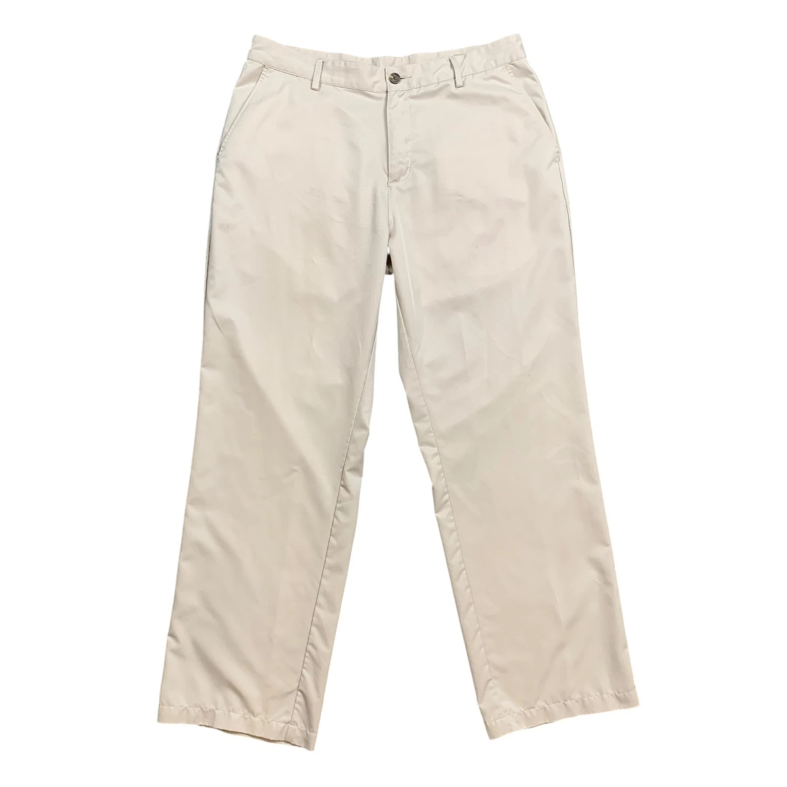 Pantaloni Adidas Uomo 34 Sand ClimaLite Leggeri Golf Performance Cucitura Interna 30