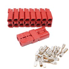 10 Pack Battery Quick Connect 50A 6 AWG Wire Harness Plug for 6 to 10 Gauge C...