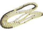 Vintage 42" Double Strand Faceted Beaded Necklace Clear Yellow & Gray  # 322 — photo 1