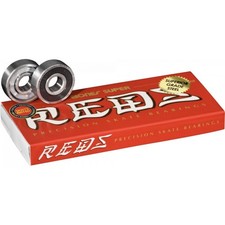 BONES SUPER REDS Skateboard Bearings 8-Pack 8mm Precision Size 608 Standard 