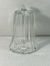 Clear Ribbed Fluted Thick Glass Candle Holder Peg Votive Made in USA