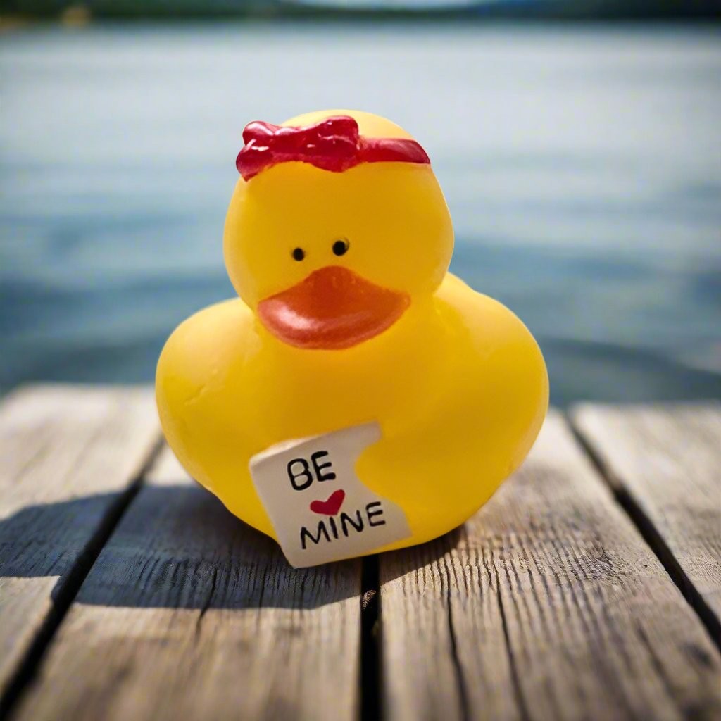 Valentine's Day Red Rubber Duck Love Card