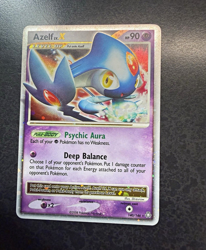 Pokemon TCG Azelf LV.X Legends Awakened 140/146 Holo Level Up Ultra Rare Swril🌀