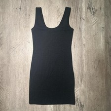 Forever 21 Black Sleeveless Bodycon Mini Dress Going Out Clubwear Size S