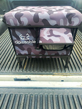 Clawsable Elevated Cat Kennel Bed Tent, Gray Camouflage, Polyester